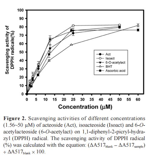 Inhibitory activity of Act and Isoact against xanthine oxidase